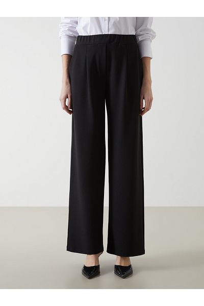 LC Waikiki Pantaloni de damă cu talie elastică cu picioare largi