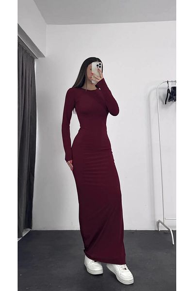 lumuteks Γυναικείο μακρυμάνικο μάξι φόρεμα Hailey