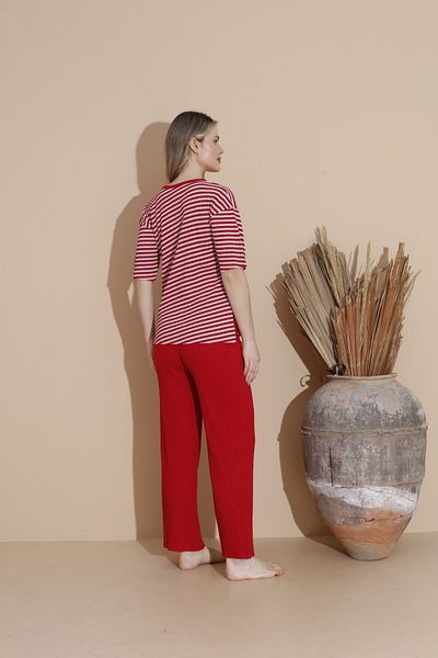 Intisimo Women's Pajamas, Cotton, Hello, Red - L