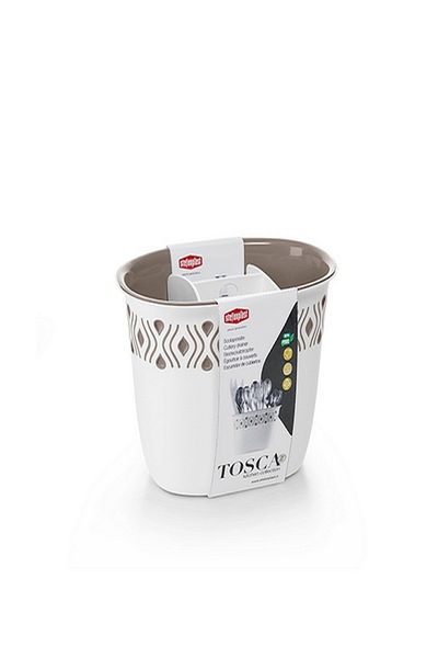 Stefanplast Tosca 4-Compartment BPA-Free Plastic Cutlery Drainer