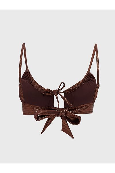 LC Waikiki Γυναικείο μπικίνι μπλουζάκι με αποσπώμενο μαξιλαράκι με μοτίβο