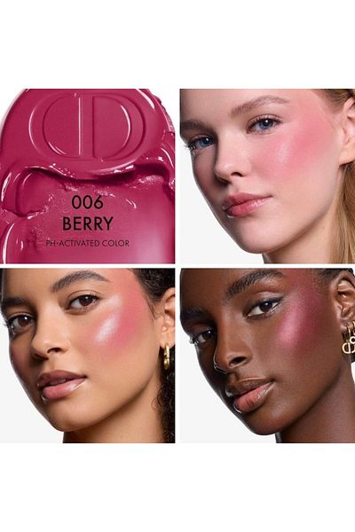 Dior Rosy Glow Blush Stick 006 Berry – Deep Plum Cream Blush, Hydrating & Radiant Glow – 6g