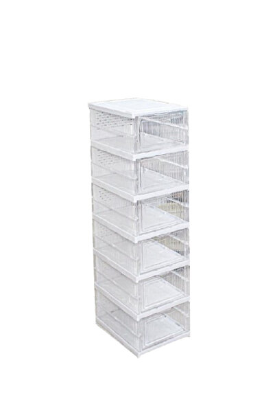 rexa درج بلاستيكي 6 أبواب أبيض