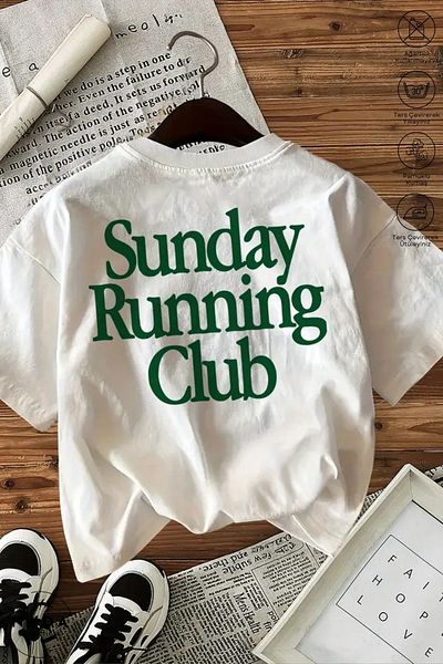 Touz Moda Sunday Running Club Unisex Oversize T-Shirt