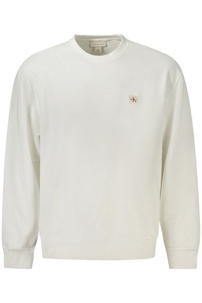 Calvin Klein Jeans Men's Blouse With Logo, Regular Fit, Plain, White