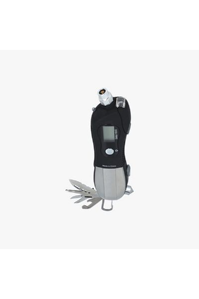 AUTOSMART Multi-Function Digital Tire Gauge Black and Silver