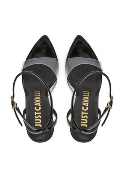 Just Cavalli Sandale damă negre JUST CAVALLI-78RA3S58 ZSS72 K12 ALB/ NEGRU