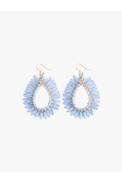Koton Steel Alloy Dangle Straw Earrings