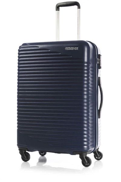 American Tourister SKYPARK 68/25 Hard-Shell Spinner Luggage – TSA Lock, Blue