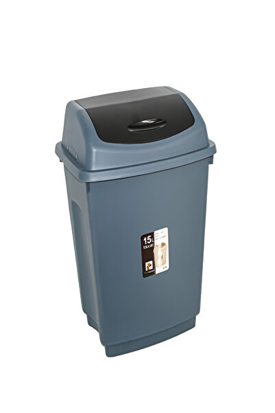 rexa سلة مهملات بغطاء قابل للطي - سلة مهملات مدمجة للمطبخ والحمام والمكتب