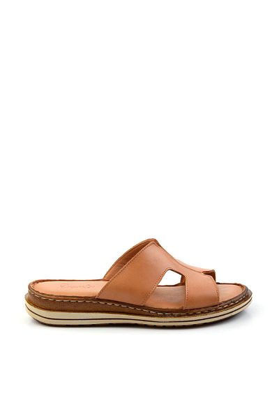 Bambi Taba Leather Women's Slippers K04907031403