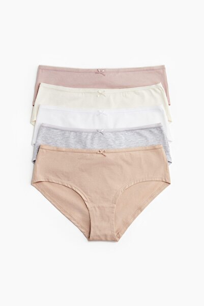 H&M 5'li Pamuklu Hipster Külot