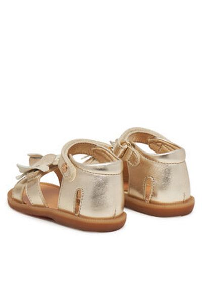 Naturino Sandale pentru fete aurii NATURINO-0503283 03 PRAVA METALLIC PLATINUM M