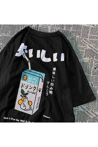 Touz Moda Cat Lemon Juice Unisex T-Shirt