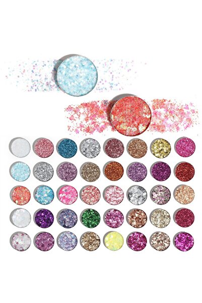 Flippy Trusă de machiaj, paletă cu sclipici cu 40 de culori, Flippy