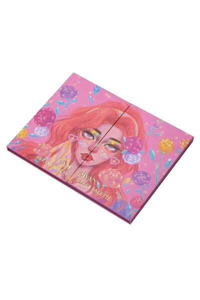 Crocodileskids Makeup kit, eyeshadow palette with 84 pigmented colors, OEM