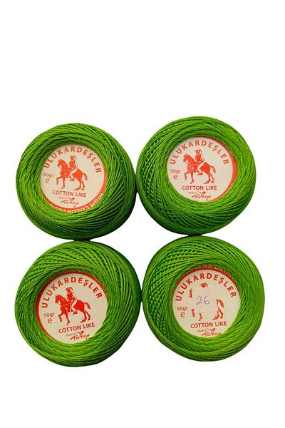 PeriStore Ulukardeşler 50 Gr Mercerized Punch Yarn Set of 4