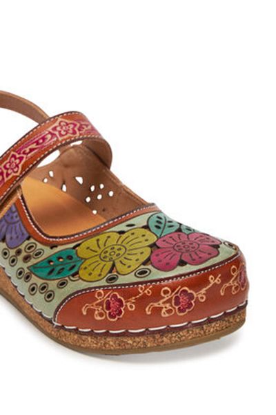 LAURA VITA Sandale damă multicolore LAURA VITA-FACSCINEO 0321 CAMEL