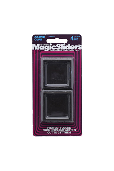 Magic Sliders أكواب مربعة مانعة للانزلاق، مكونة من 4 قطع - لون الجوز