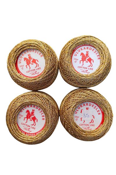 PeriStore Ulukardeşler 50 Gr Mercerized Punch Yarn Set of 4