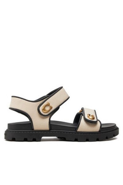 Coach Sandale damă bej COACH-CS093 MQV CHALK/BLACK