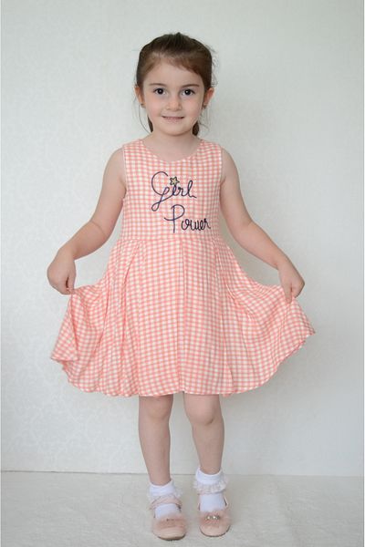 Sevimli Rochie pentru fete Rochie de vara din stofa carouri
