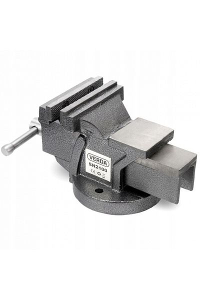 VERDA 100mm workshop bench vise, cast iron, heavy duty, VERDA SN2100