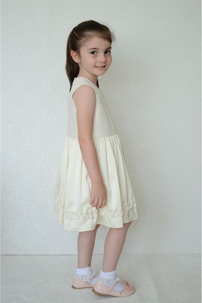 Sevimli Girls' Dress Ruffle Summer Dress on Skirt