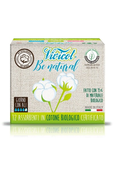 OEM Absorbante de zi ultra subtiri din bumbac bio, 4 picaturi (12 buc) - VIVI...