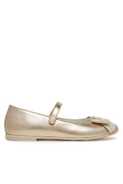 Naturino Balerini pentru fete aurii NATURINO-2018486 02 ANABA METALLIC PLATINUM D
