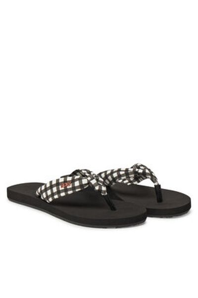 Roxy Women's Flip-Flops white ROXY-ARJL101175 BWC BLACK/WHITE CHECKER