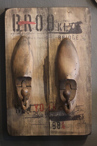 pratikolay BROOKLYN SHOSE HOOK (48x30x5cm) RETRO ASKILIK