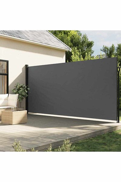 vidaxl مظلة جانبية قابلة للسحب لون أنثراسيت 220×600 سم