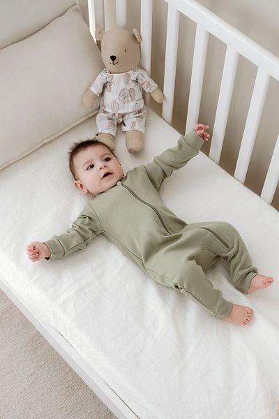 Tuğba Kuğu Jumpsuit Without Zipper Booties - Pureline Series - Khaki