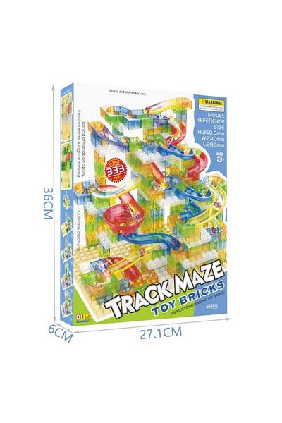 KidProtect Marble Makers Glass Marble Blocks Building Set, 333 Pieces