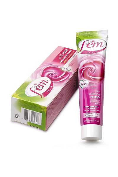 Fem USA Hair Removal Cream with Rose Soft & Moisturizing Skin 120 g