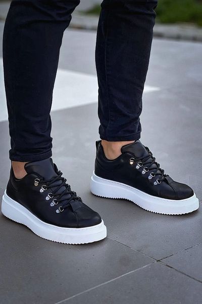 Generic Kb-x4 kuback black skin high sole lace-up casual men's shoes