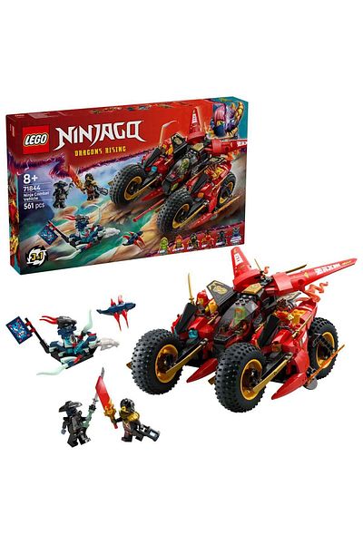 LEGO Ninjago Ninja Battle Vehicle 71844 - for Ages 8 and up Kids 2 Ninja Motorcycles, 1 Jet
