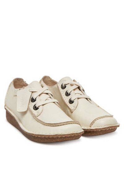 CLARKS Women's Half-boots beige CLARKS-26181433 405 CREAM LEATHER