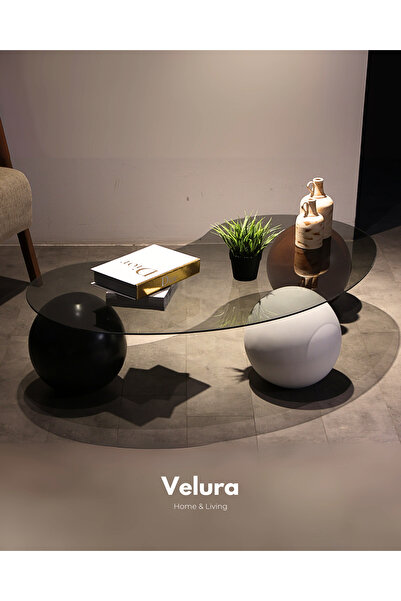 Velura Home & Living Modern Orta Sehpa & Küre Sehpa & Top Sehpa & Füme Fasuly...