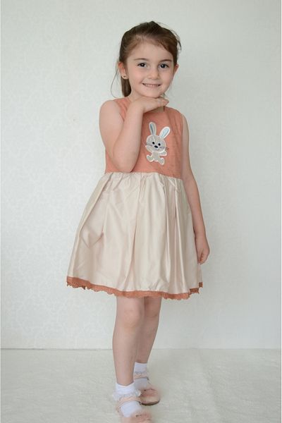 Sevimli Rochie pentru fete Rochie de vara brodata iepure