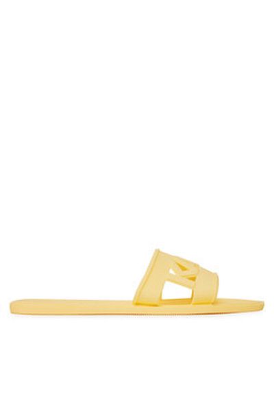 Karl Lagerfeld Flip-flops galbeni pentru femei KARL LAGERFELD-KL80005T VEE YELLOW RUBBER