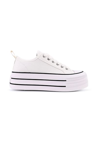 Tmall Tenisi de dama,Cu platforma,Din material Textil,TD1278,Alb