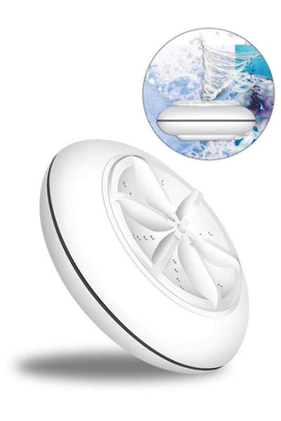 MACON FN- 2 in 1 Ultrasonic Turbo Washing Machine Portable Washer and Rotary Mini Washing Machine - White