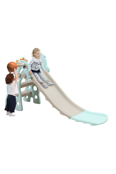 Ma Baby Kids folding slide Indoor Household Small Kids Slide for Toddlers baby multifunctional Green