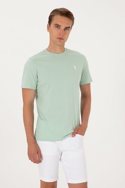 U.S. Polo Assn. Ανδρικό μπλουζάκι με κανονική εφαρμογή Crew Neck Water Green 50299544-VR048