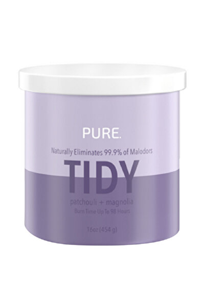 Candle-Lite شمعة معطرة برائحة الباتشولي والماغنوليا بفتيلتين من Pure Tidy، 16 أونصة