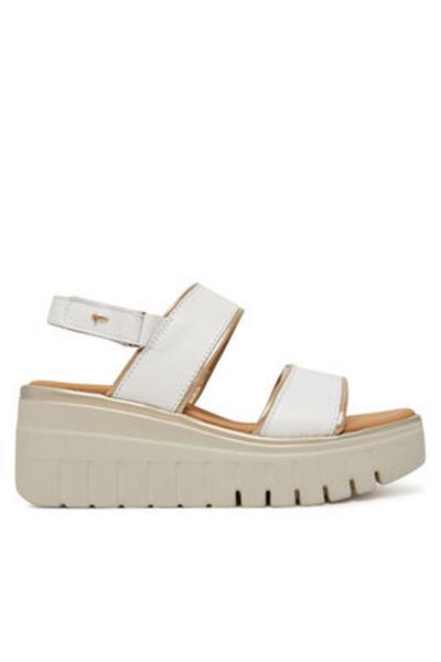 Tamaris Women's Sandals white TAMARIS-1-28711-44 132 WHITE/LT.GOLD