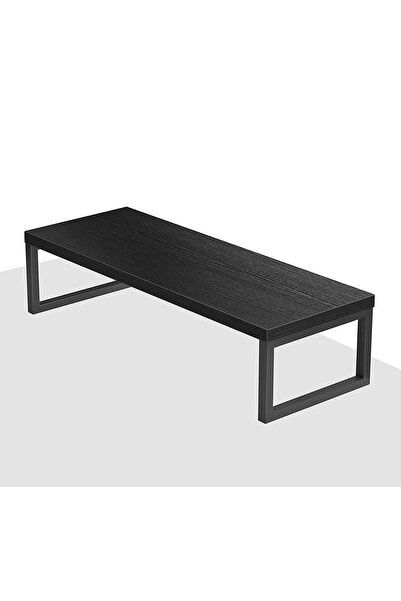 Hitit Dekorasyon Metal Ahşap Siyah Monitör Yükseltici Stand