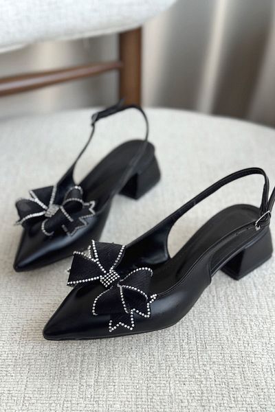 GOFFSHOES Pantofi de damă Howen cu toc mic - piele neagră
